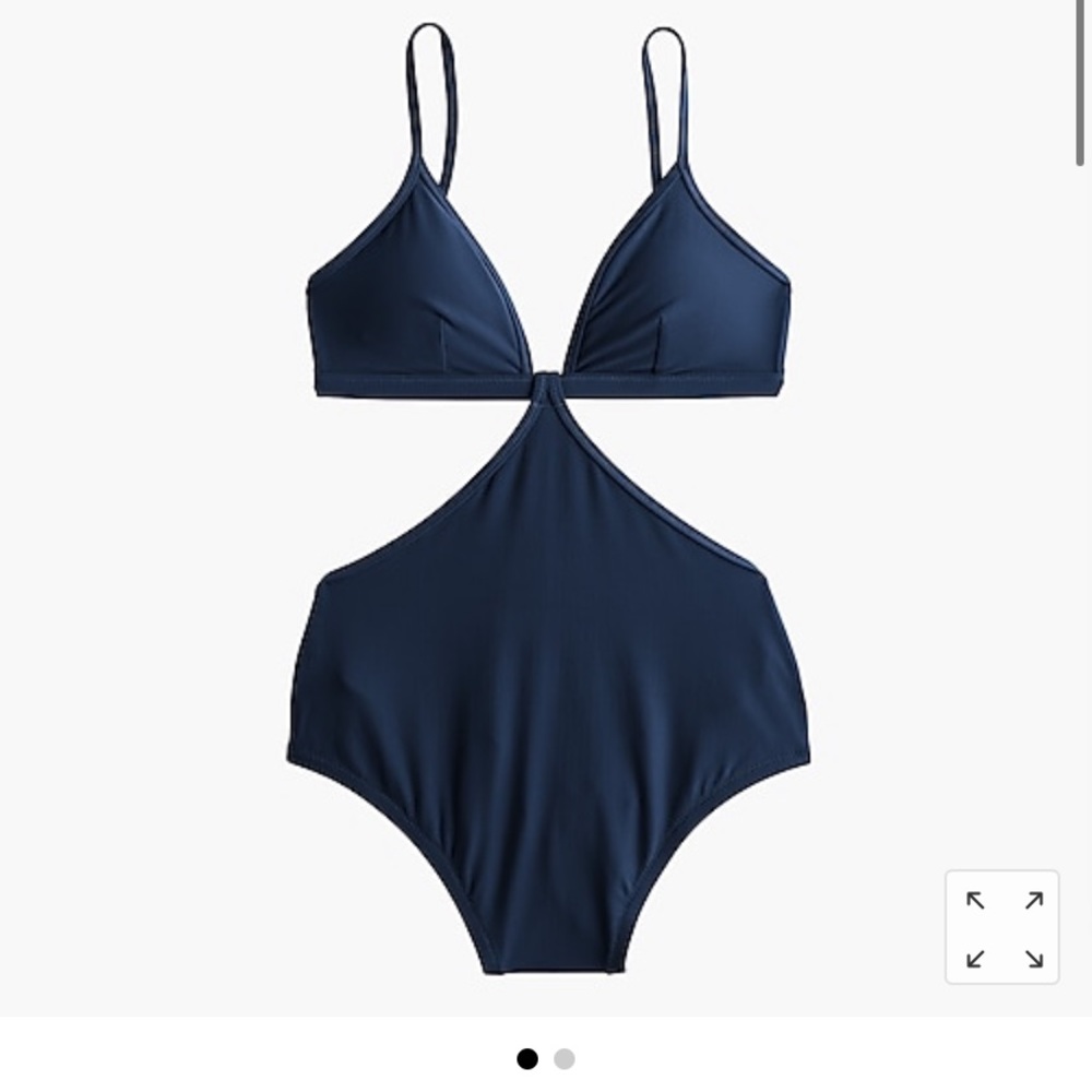 J. Crew Cutout one-piece swimsuit Navy, sz 4, NWT